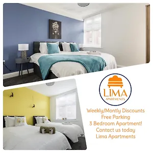 Lima Ltd-4 Beds-large -long Deal-business-parking Apartment Bournemouth